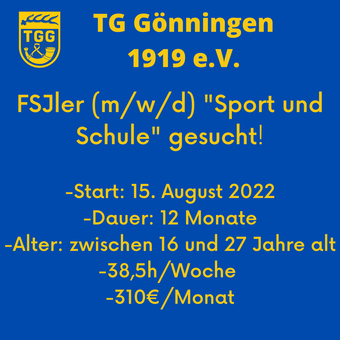 FSJler bei der TGG gesucht!
